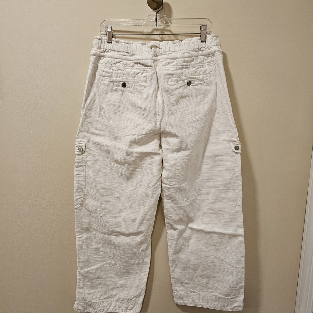 We The Free; Free People; Park Ave Pull-On Cargo Pants; Size Large; Ivory; EUC - Picture 5 of 11
